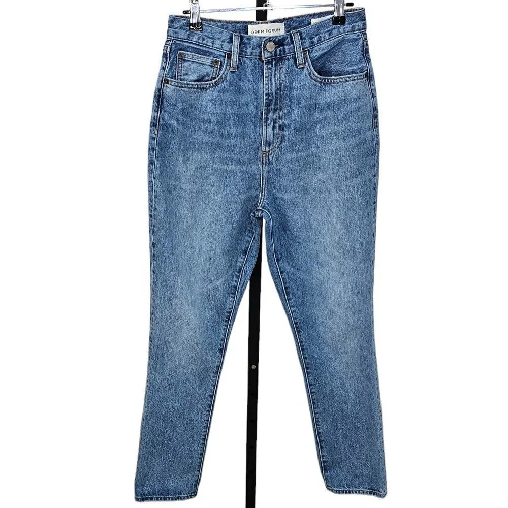 Denim Forum The Nina Super High Cigarette Jeans  Blue Size 27